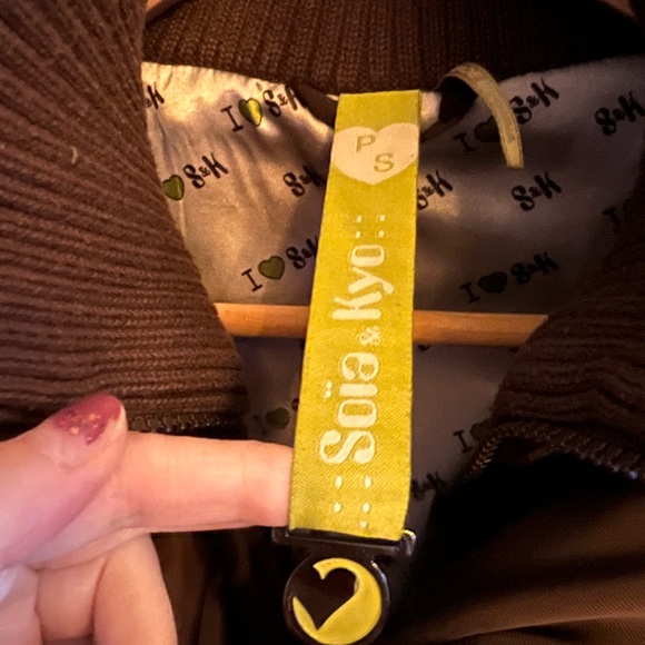 Chocolate Brown Down Filled High Neck Parka with Rear Bow - Picture 12 of 12